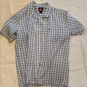 Quicksilver Plaid Blue Button Shirt Short sleeve S